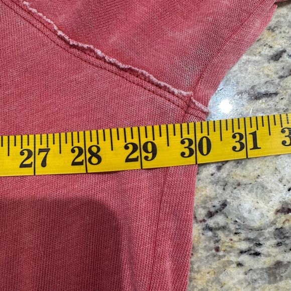 Free People We The Free Red Arcadia Henley Top Size Large - Picture 4 of 9